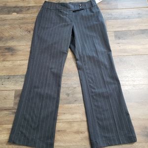 NEW Tribal Gray Pinstriped Wide Leg Stretch Dressy Career Trouser Pants Size 10